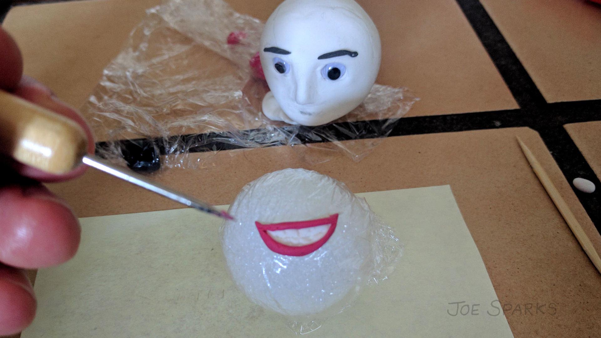 Clay mouth detail.