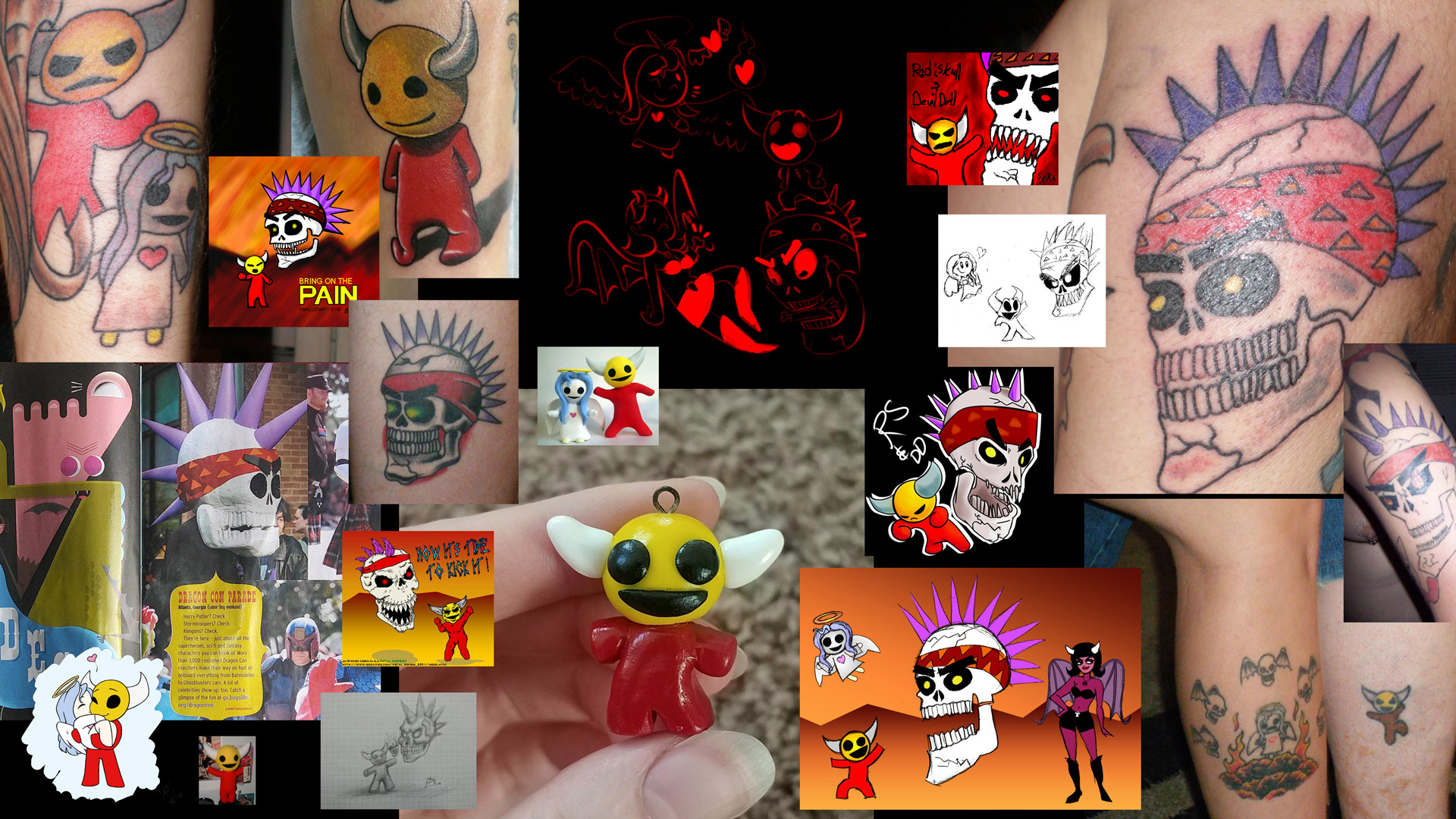 amazing Radiskull Devil Doll fan art at tattoos